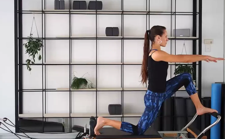 Front thigh stretch from APPI Pilates Equipment Level 3